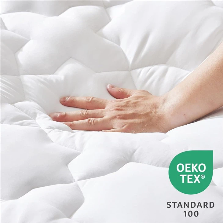 Cotton Mattress Topper Quilted Fitted Mattress Pad factory