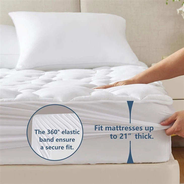 Cotton Mattress Topper Quilted Fitted Mattress Pad high quality