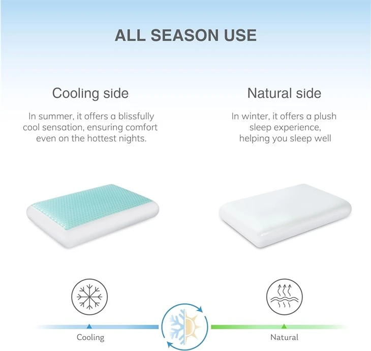 Reversible Cooling Cover Memory Foam Pillow high quality